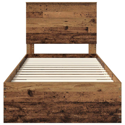Struttura del letto Legno vecchio 90 x 190 cm Legno multistrato | homemem39