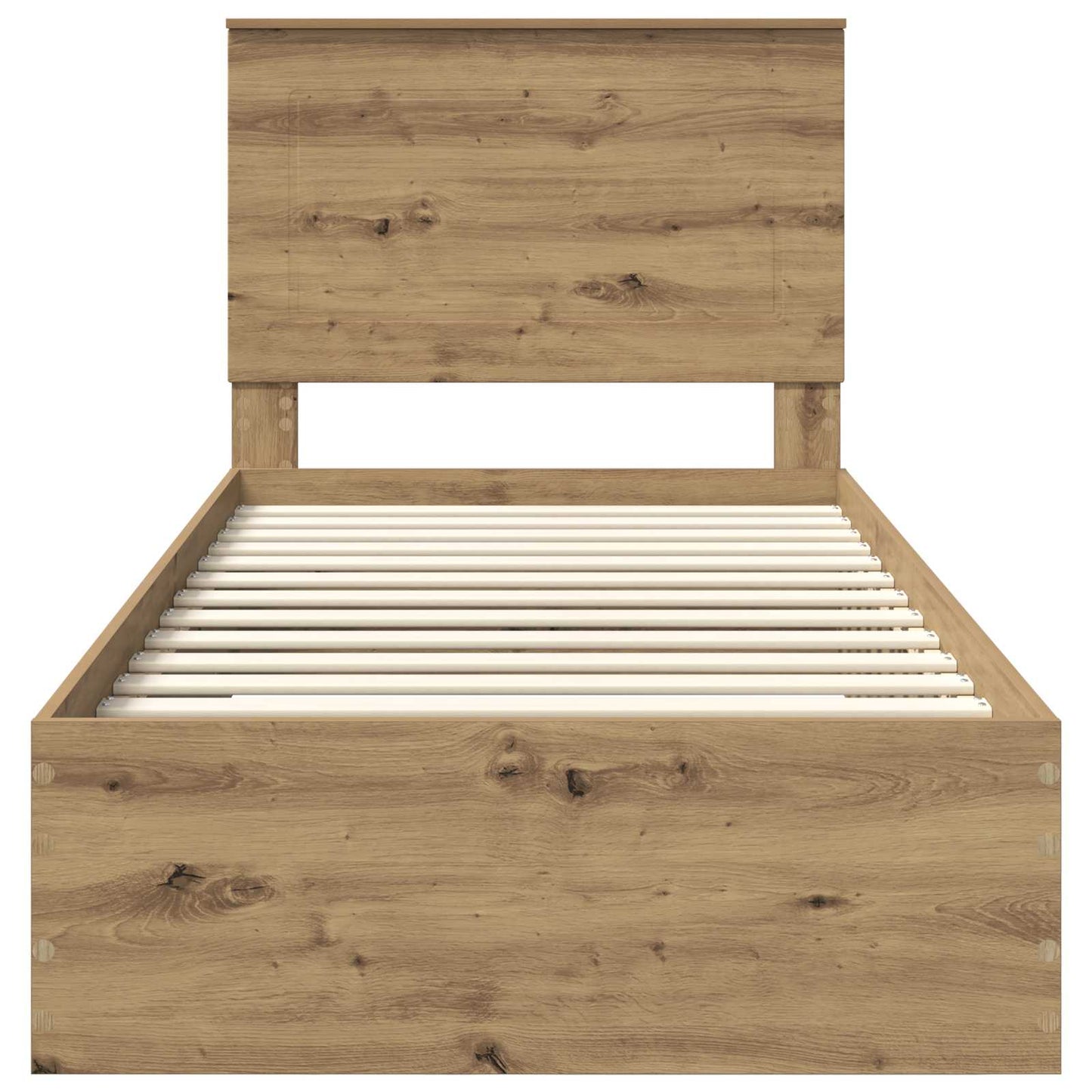 Struttura del letto con cassetto Rovere artigianale 90 x 190 cm | homemem39