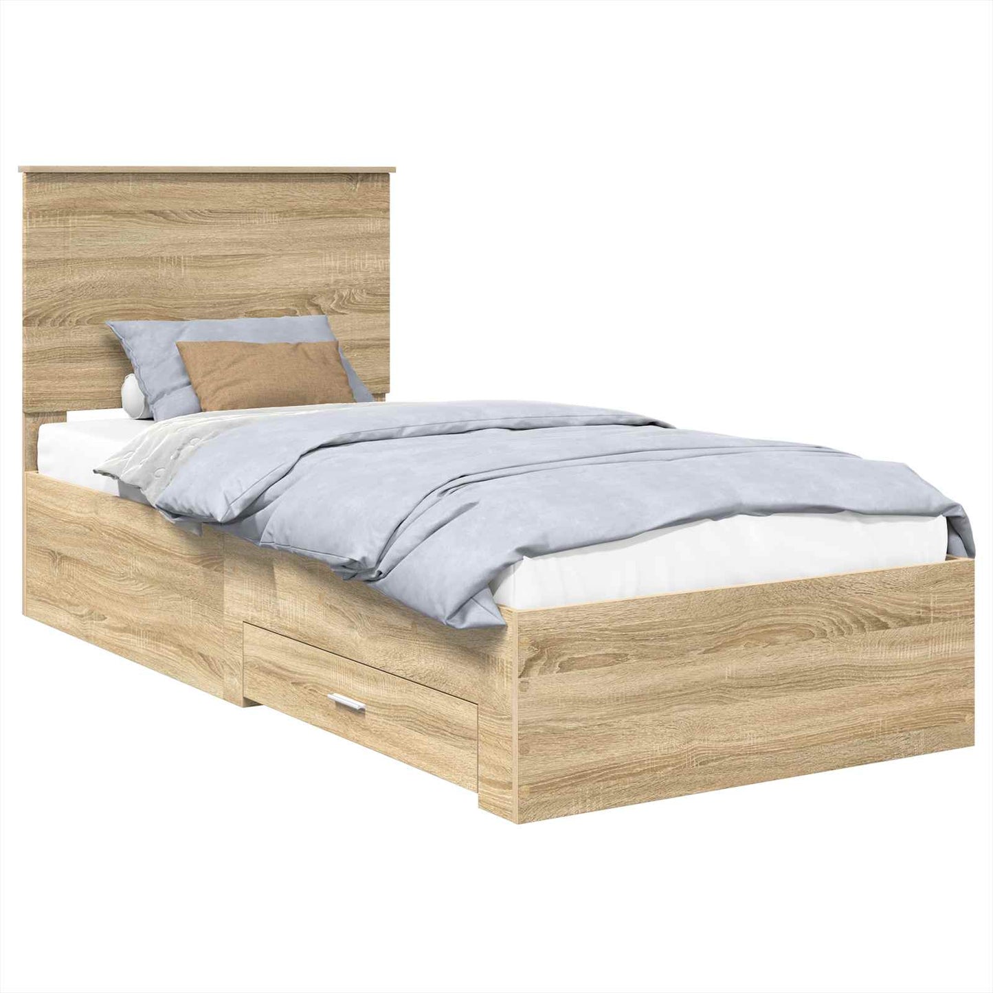 Struttura del letto Rovere Sonoma 90 x 200 cm Legno multistrato | homemem39