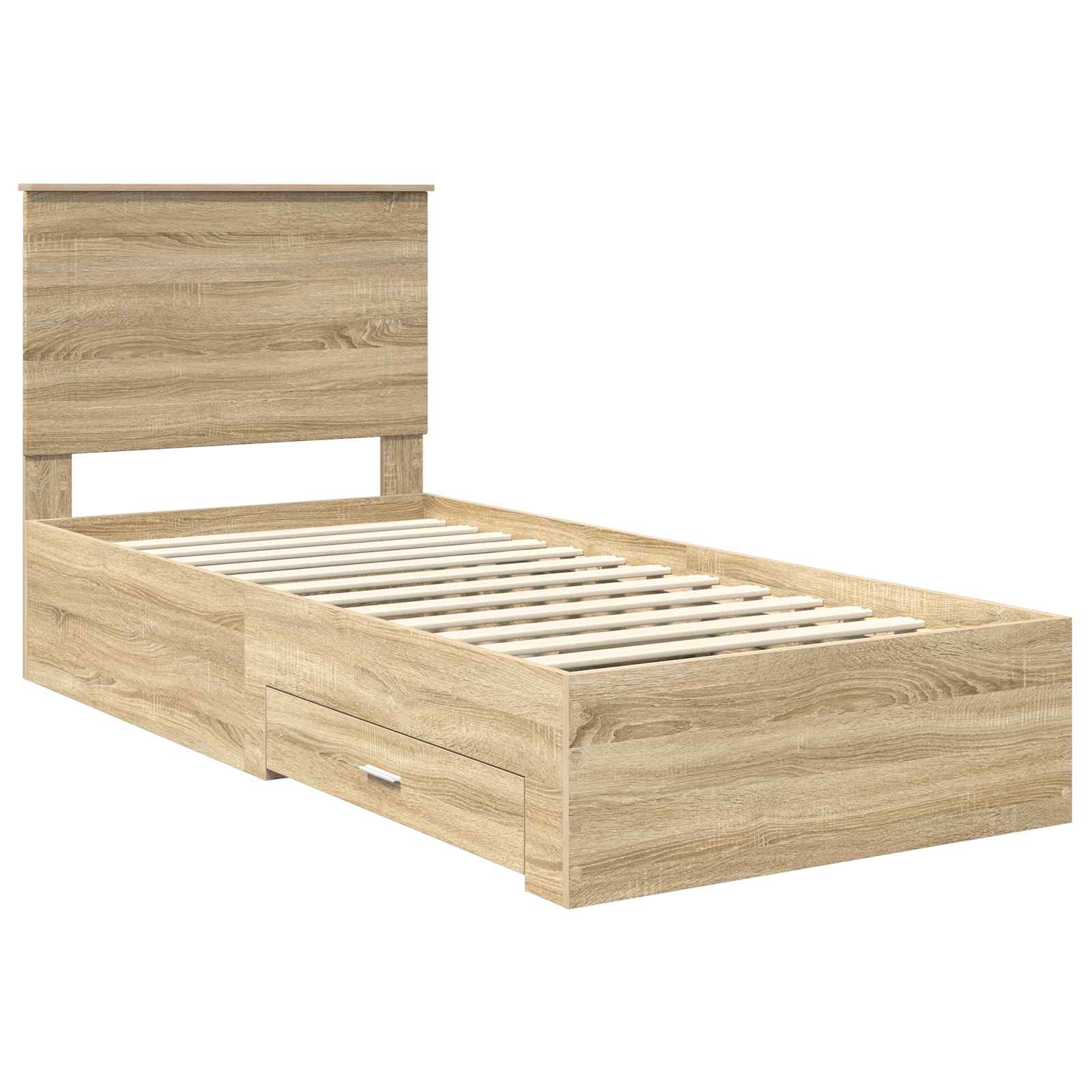 Struttura del letto Rovere Sonoma 90 x 200 cm Legno multistrato | homemem39
