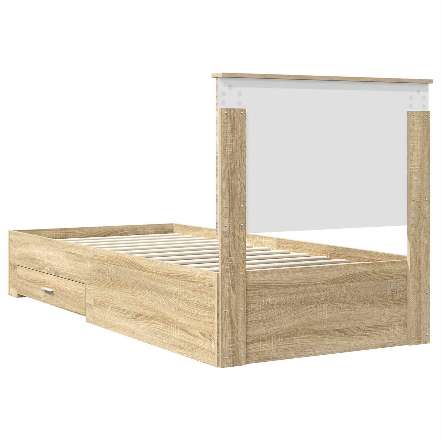 Struttura del letto Rovere Sonoma 90 x 200 cm Legno multistrato | homemem39