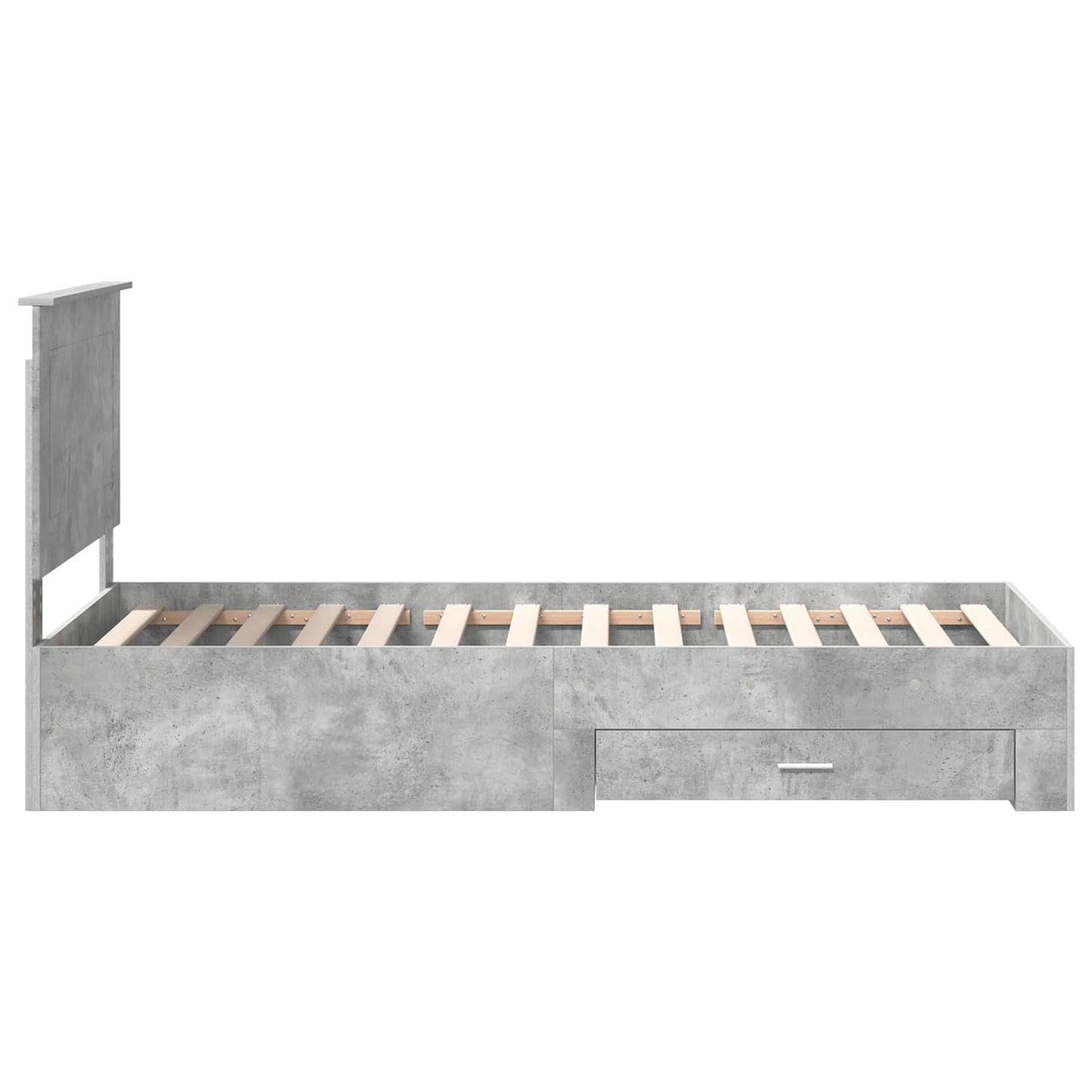 Struttura del letto con testiera Grigio cemento 90 x 200 cm | homemem39