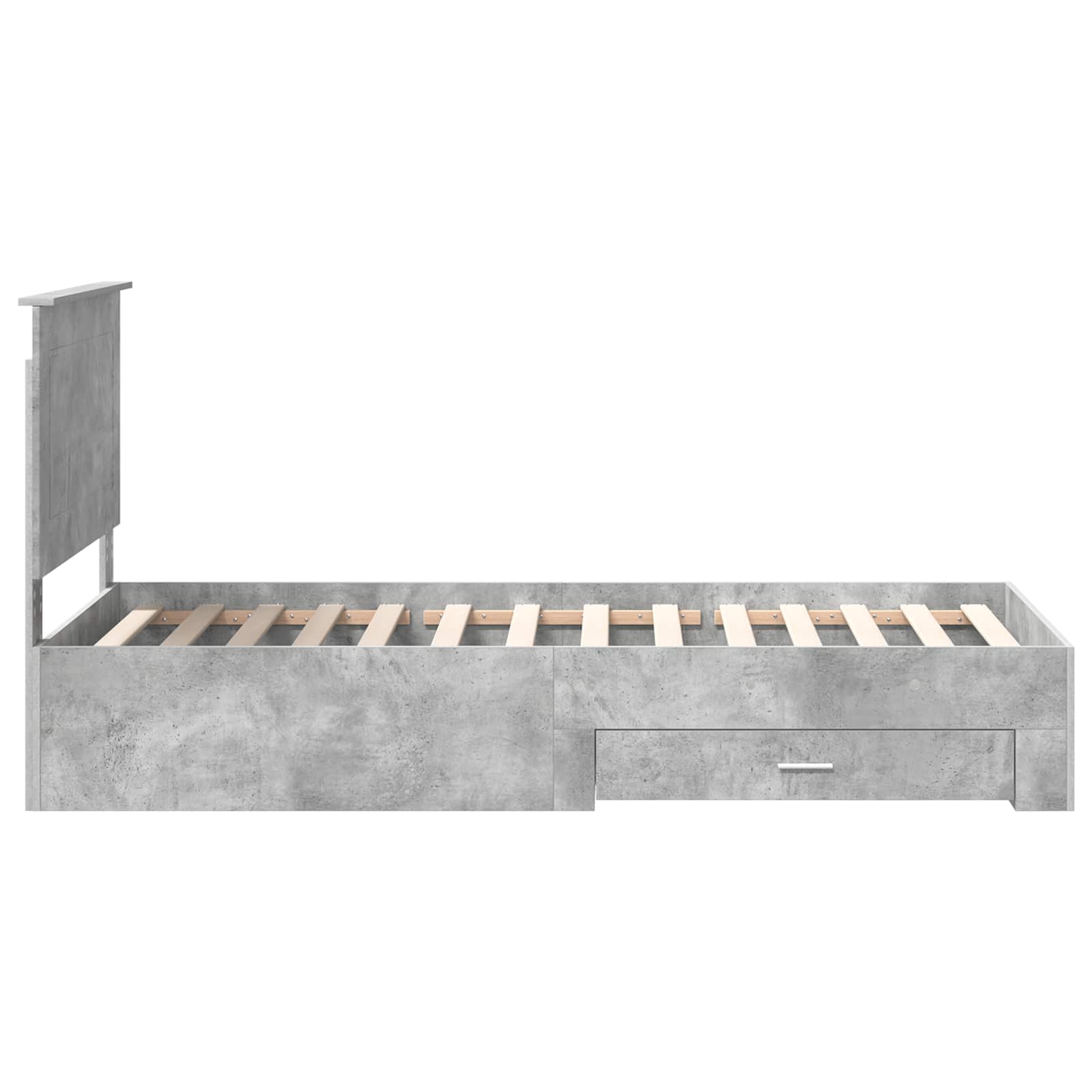 Struttura del letto con testiera Grigio cemento 90 x 200 cm | homemem39
