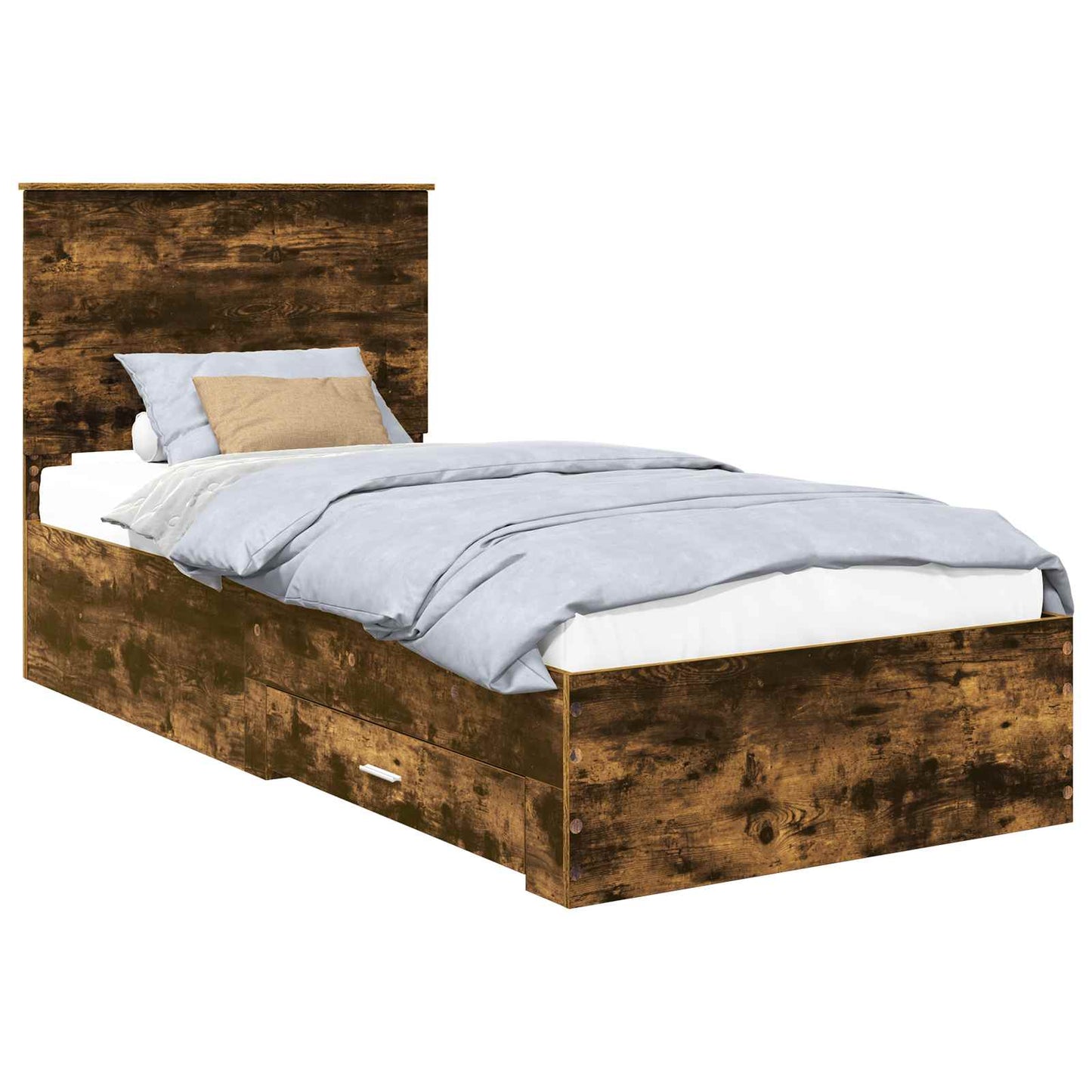 Struttura del letto Rovere fumé 90 x 200 cm Legno multistrato | homemem39