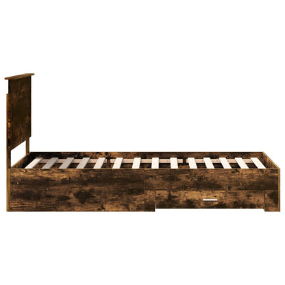 Struttura del letto Rovere fumé 90 x 200 cm Legno multistrato | homemem39