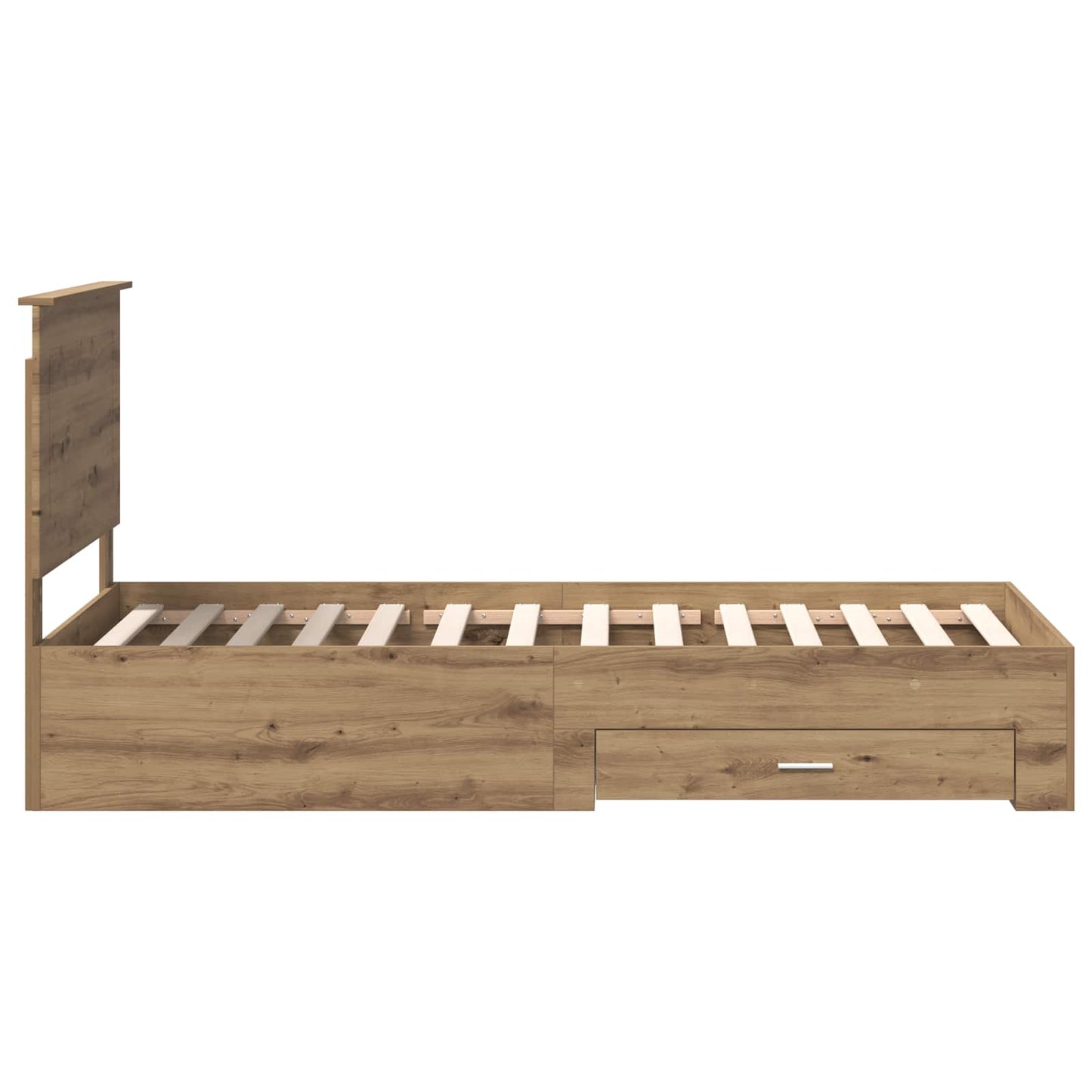 Struttura del letto con cassetto Rovere artigianale 90 x 200 cm | homemem39