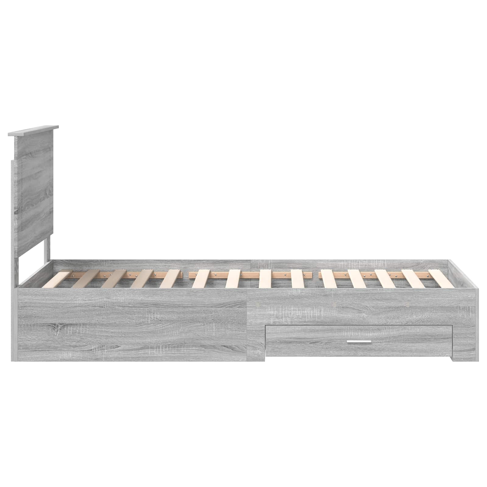 Struttura del letto Grigio Sonoma e Argento 75 x 190 cm | homemem39
