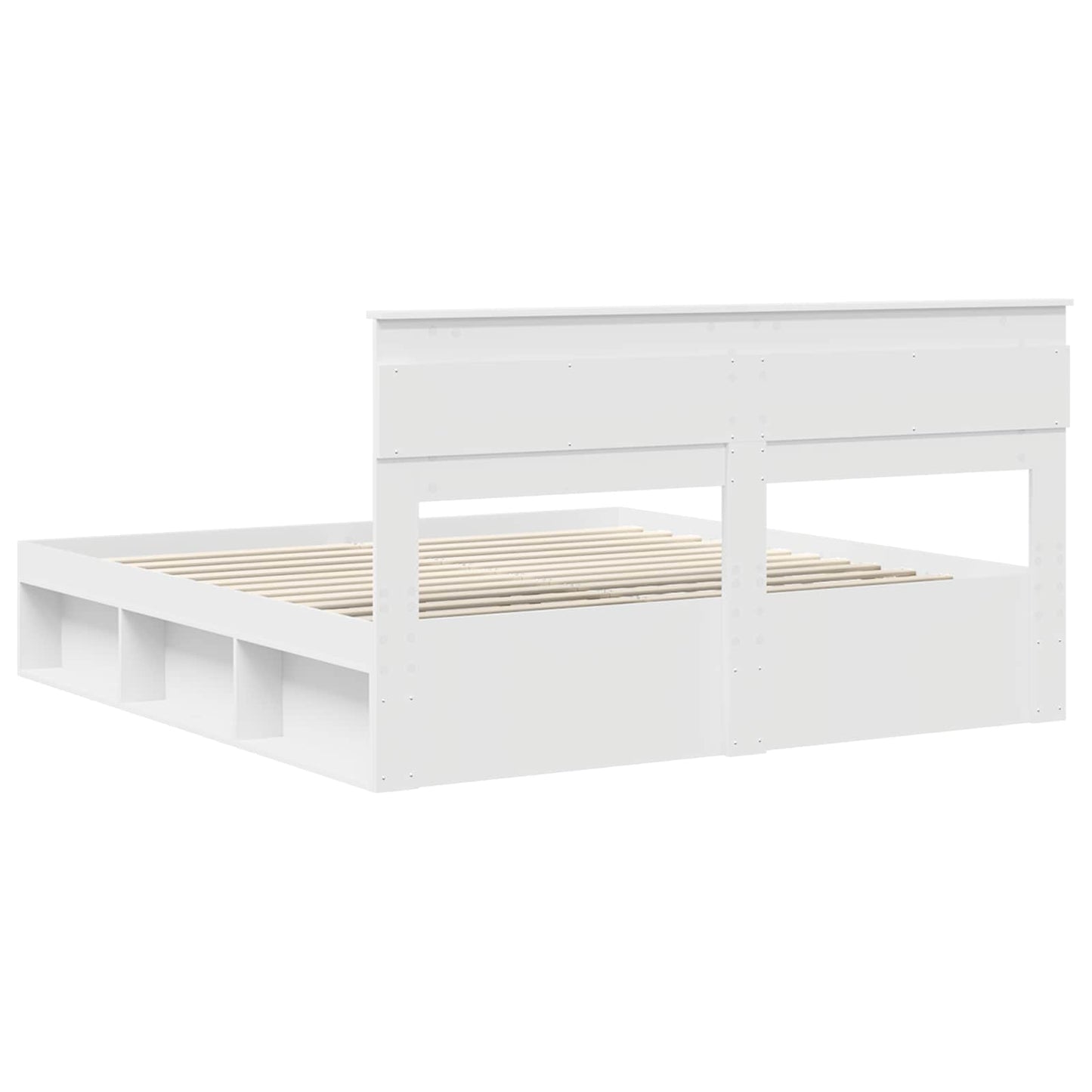 Struttura del letto Bianco 200 x 200 cm Pino massello | homemem39