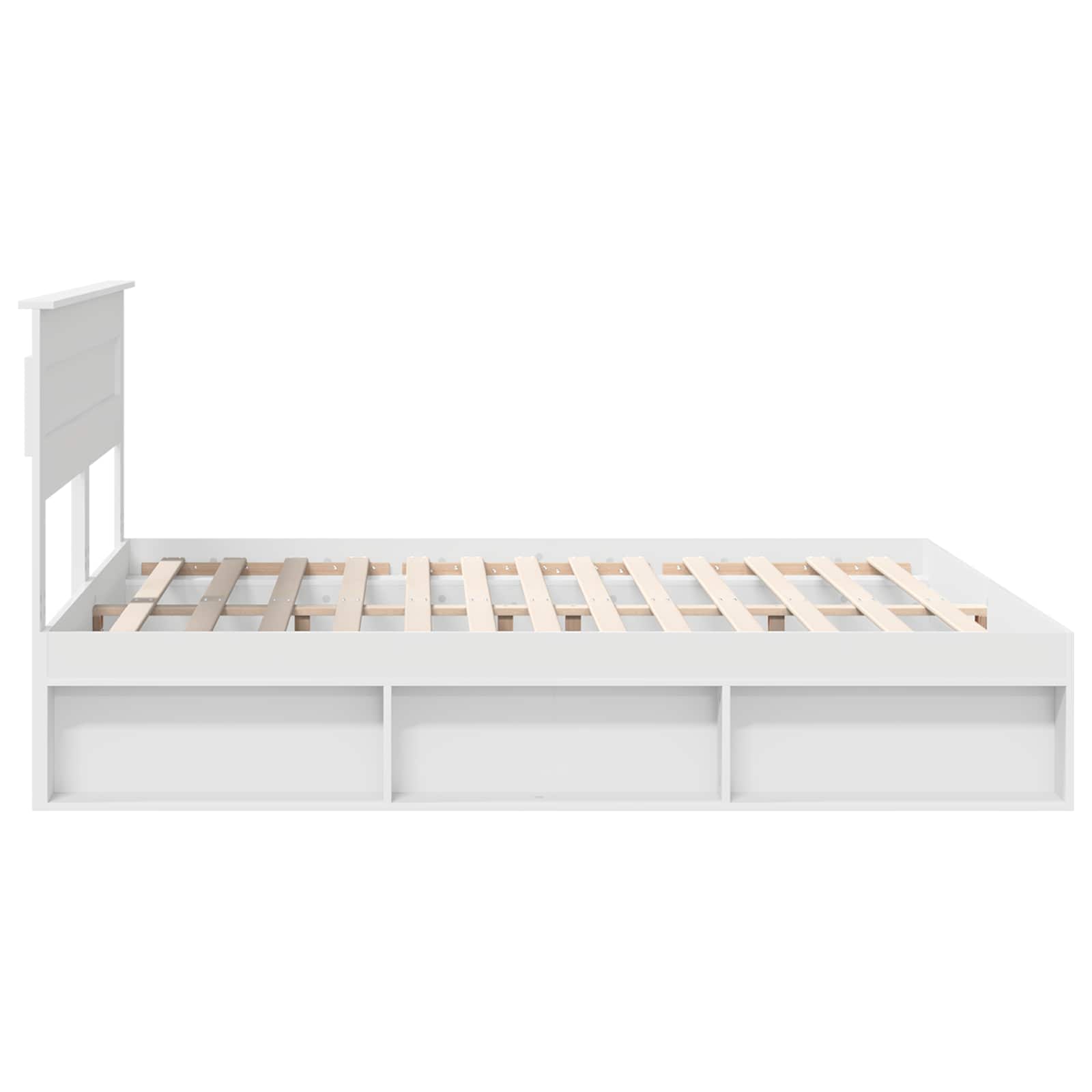 Struttura del letto Bianco 200 x 200 cm Pino massello | homemem39