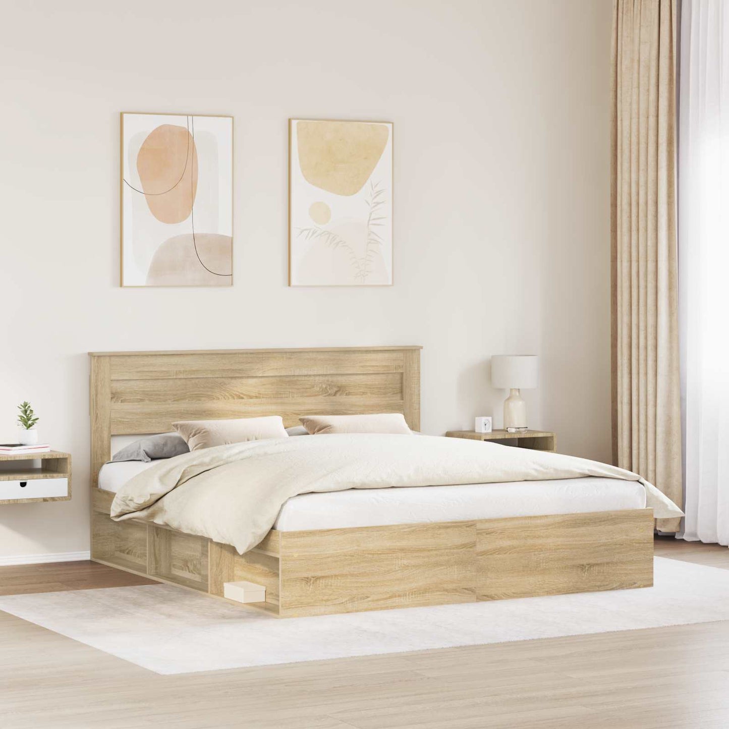 Struttura del letto Sonoma 200 x 200 cm Pino massello | homemem39
