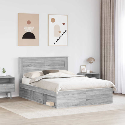 Struttura del letto Grigio Sonoma 160 x 200 cm Pino massello | homemem39