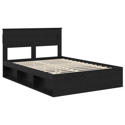 Struttura del letto Nero 150 x 200 cm Pino massello | homemem39