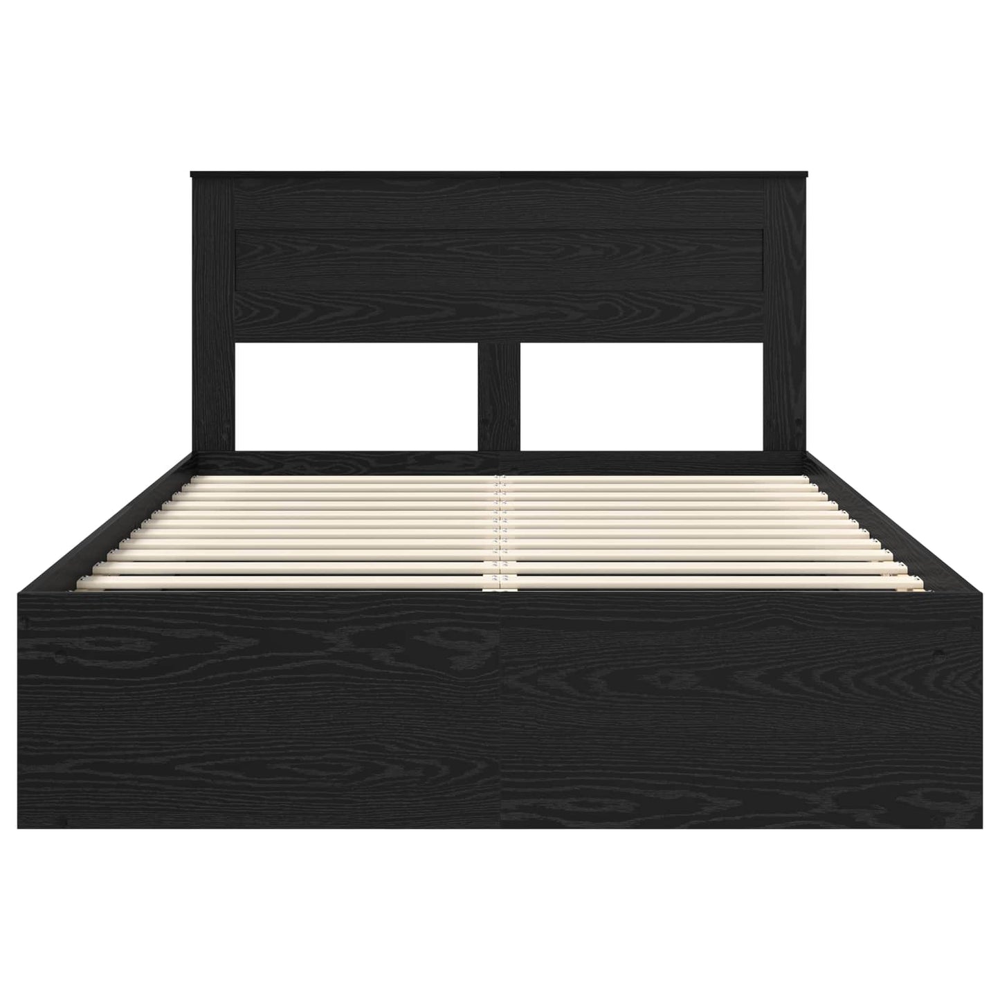 Struttura del letto Nero 150 x 200 cm Pino massello | homemem39