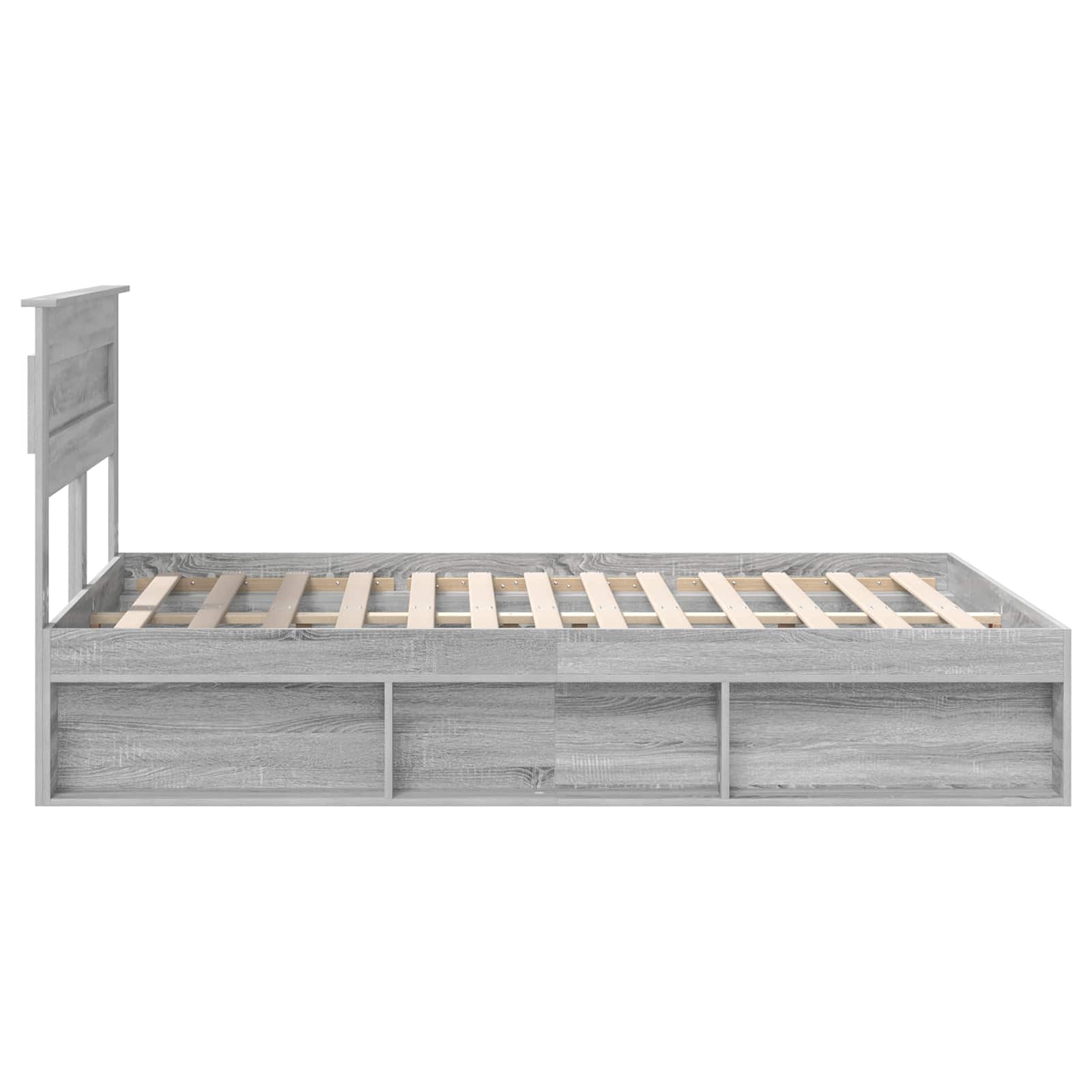 Struttura del letto Grigio Sonoma 150 x 200 cm Pino massello | homemem39