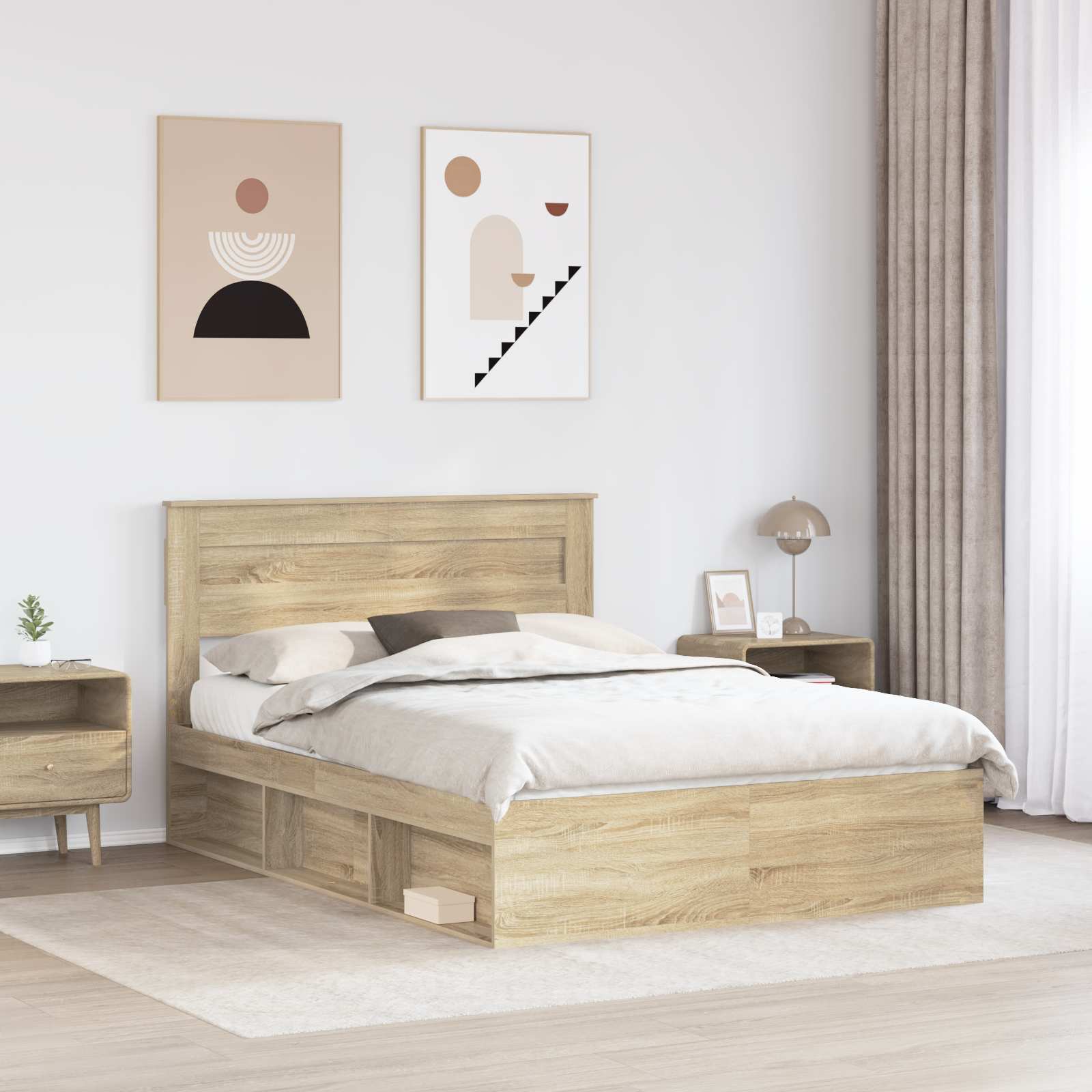 Struttura del letto Sonoma 140 x 190 cm Pino massello | homemem39