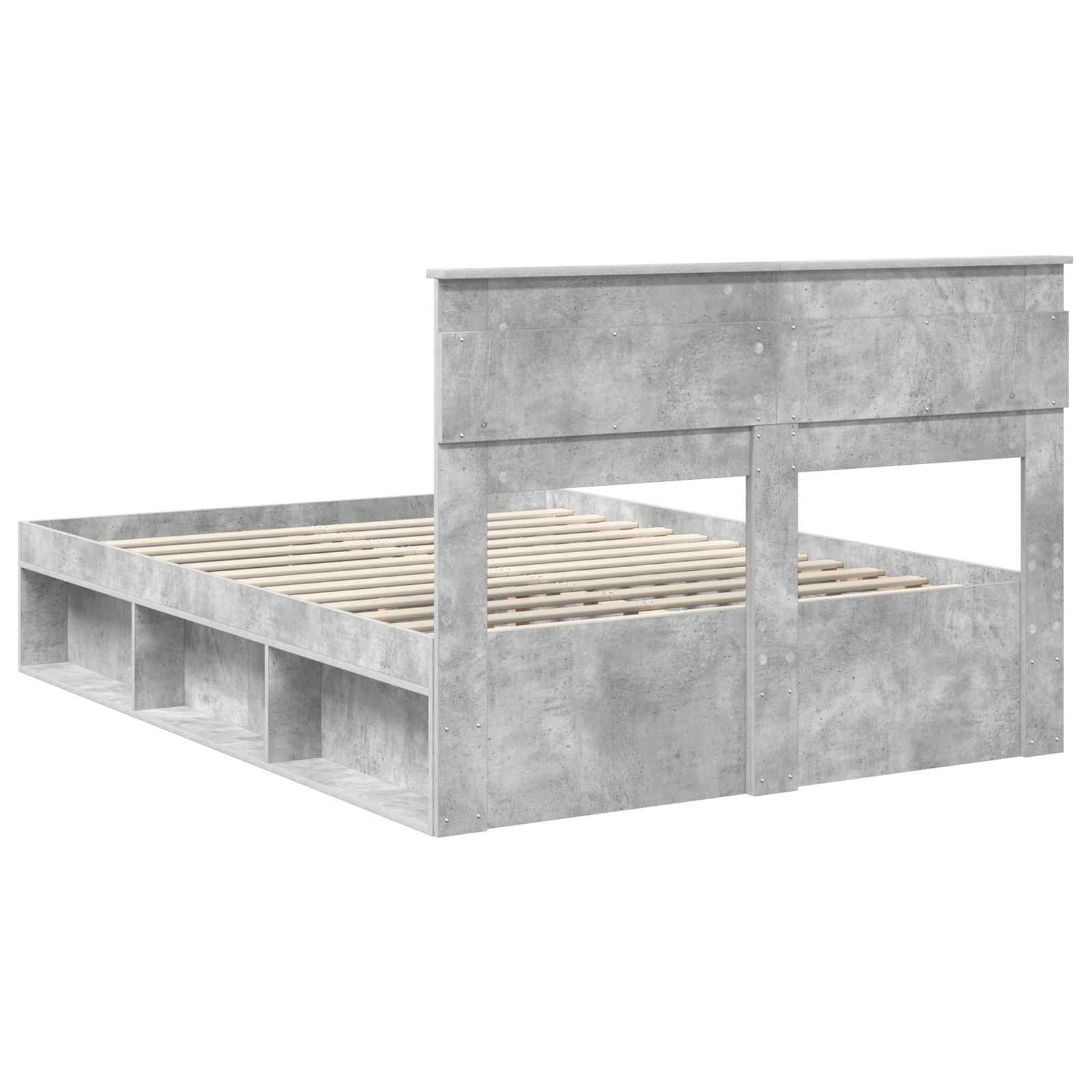 Struttura del letto Calcestruzzo 140 x 190 cm Pino massello | homemem39