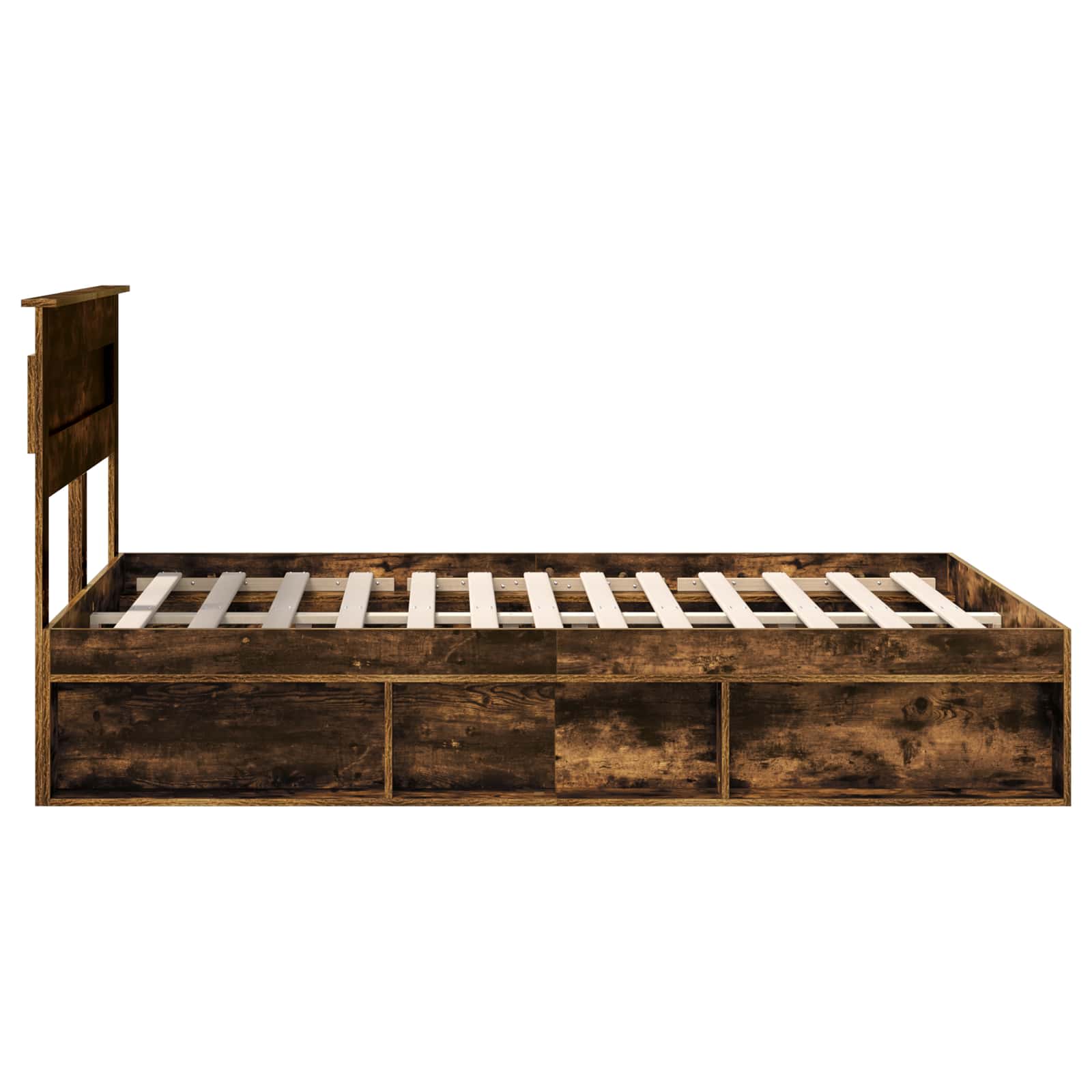 Struttura del letto Rovere fumé 140 x 190 cm Pino massello | homemem39