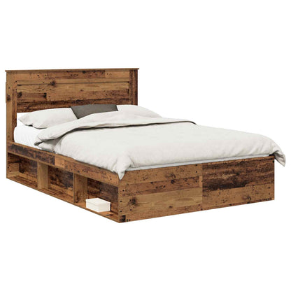 Struttura del letto Legno vecchio 140 x 190 cm Pino massello | homemem39