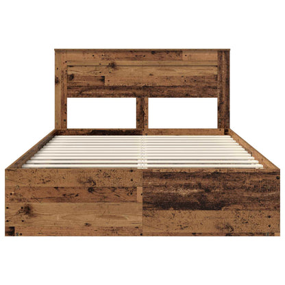 Struttura del letto Legno vecchio 140 x 190 cm Pino massello | homemem39