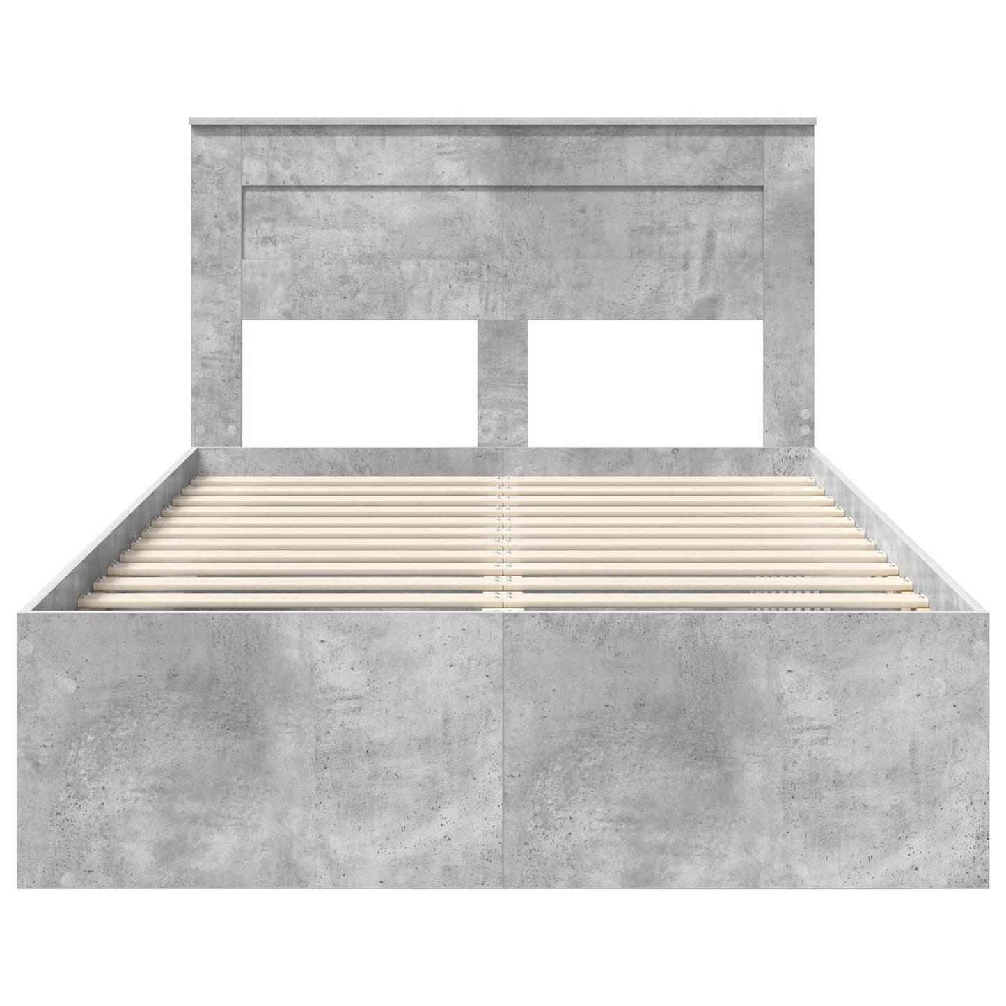 Struttura del letto Grigio Concretè 135 x 190 cm Pino massello | homemem39