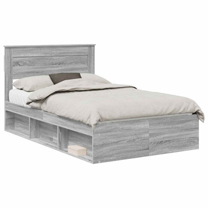 Struttura del letto Grigio Sonoma 135 x 190 cm Pino massello | homemem39