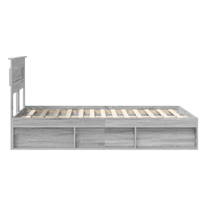 Struttura del letto Grigio Sonoma 135 x 190 cm Pino massello | homemem39