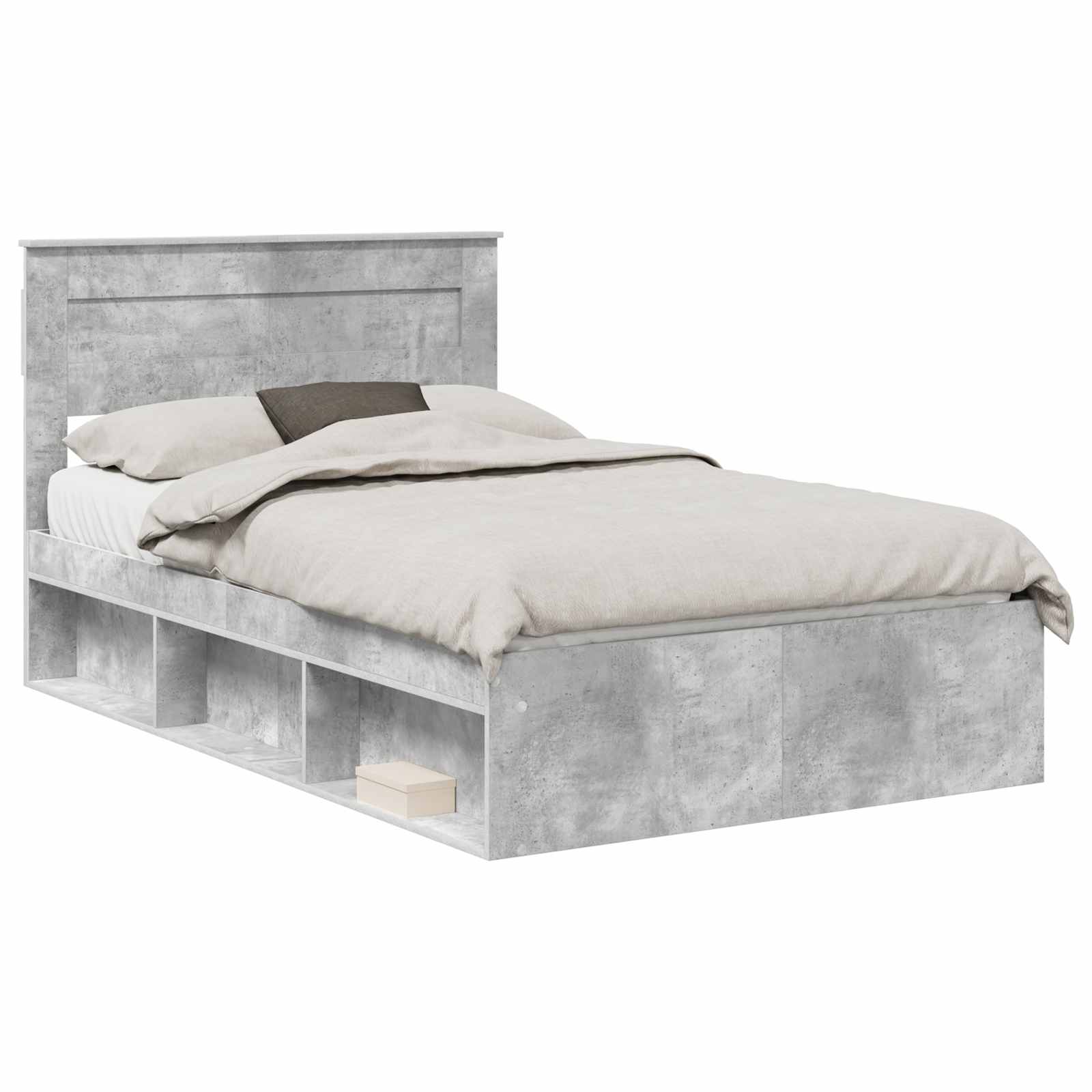 Struttura del letto Calcestruzzo 120 x 190 cm Pino massello | homemem39