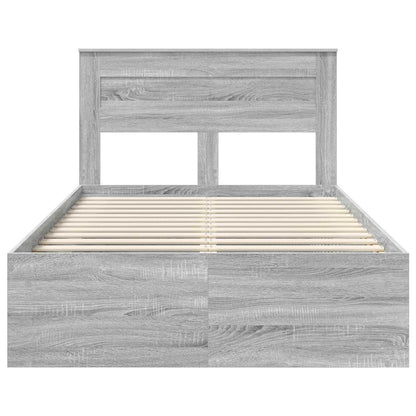 Struttura del letto Grigio Sonoma 120 x 190 cm Pino massello | homemem39