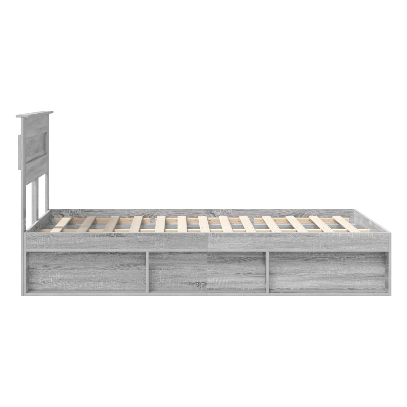 Struttura del letto Grigio Sonoma 120 x 190 cm Pino massello | homemem39