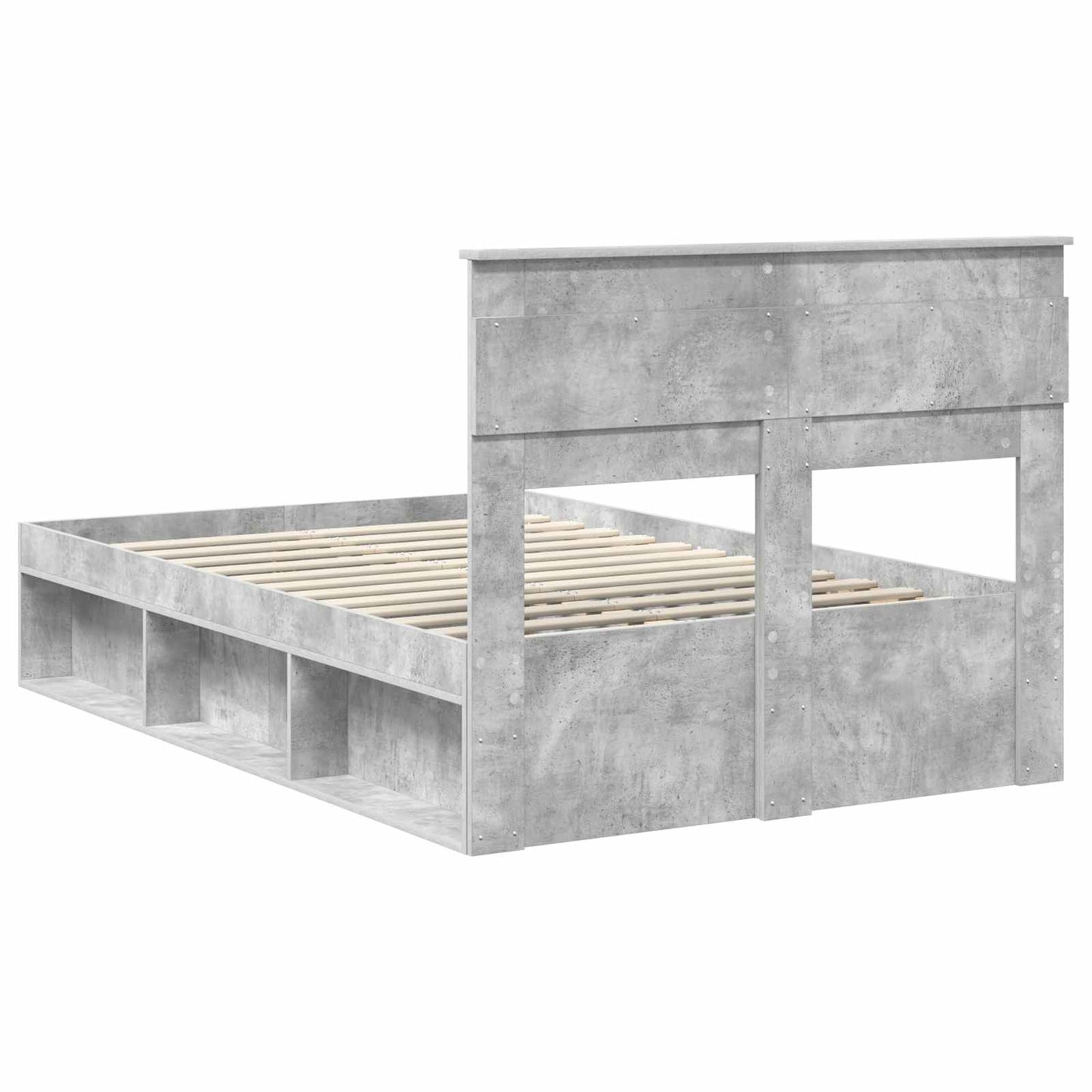 Struttura del letto Calcestruzzo 120 x 200 cm Pino massello | homemem39