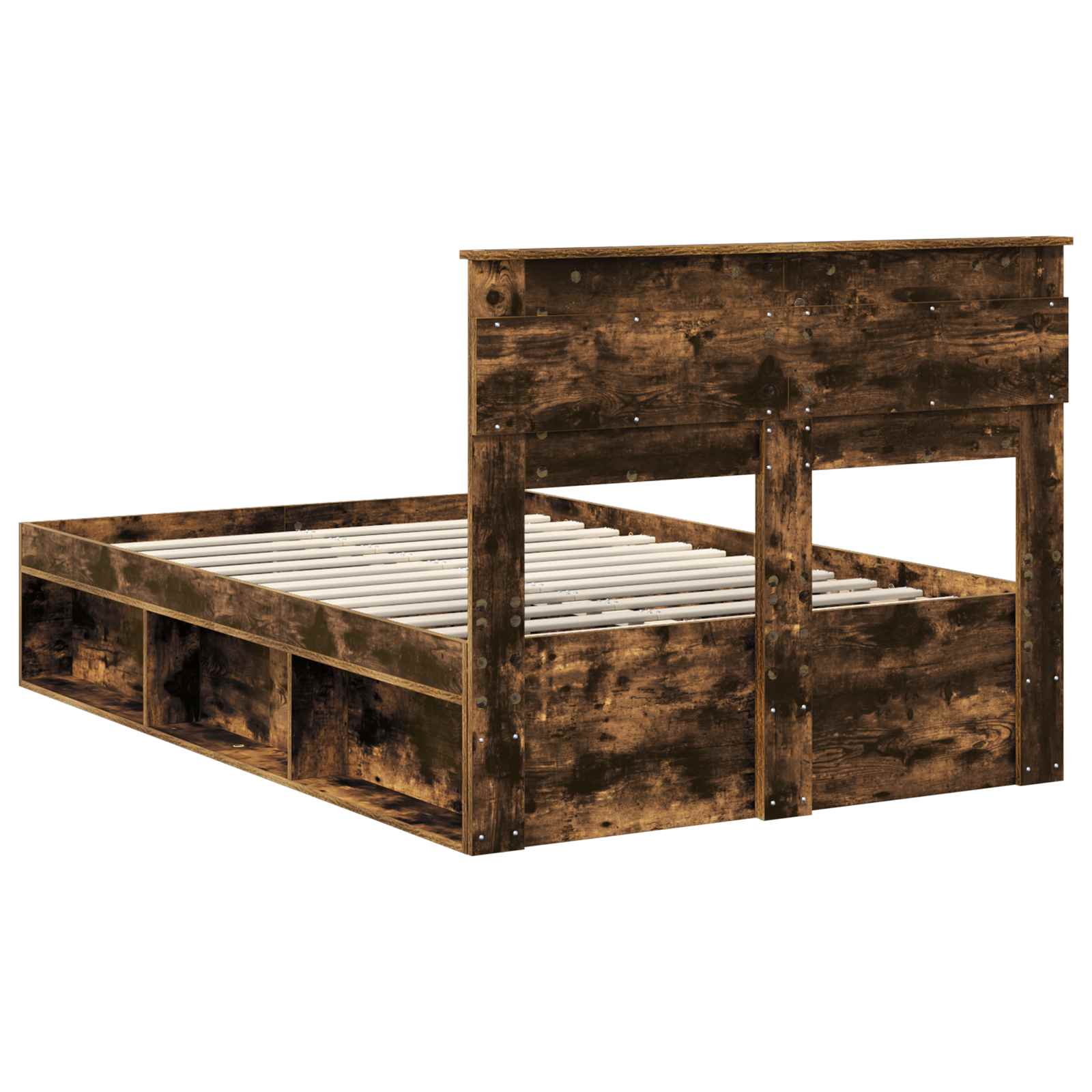 Struttura del letto Rovere fumé 120 x 200 cm Pino massello | homemem39