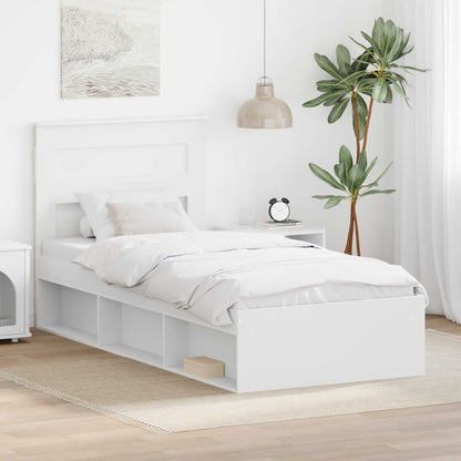 Struttura del letto Bianco 100 x 200 cm Pino massello | homemem39