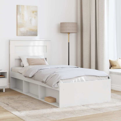 Struttura del letto Bianco 100 x 200 cm Pino massello | homemem39