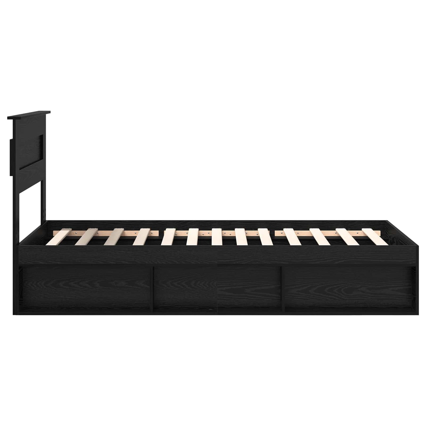 Struttura del letto Nero 100 x 200 cm Pino massello | homemem39