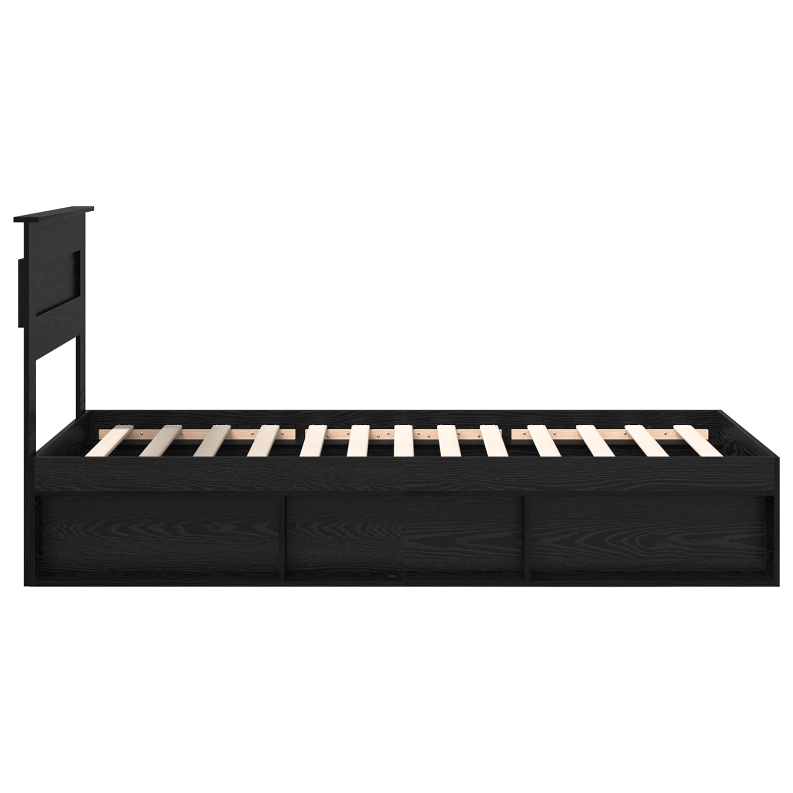 Struttura del letto Nero 100 x 200 cm Pino massello | homemem39