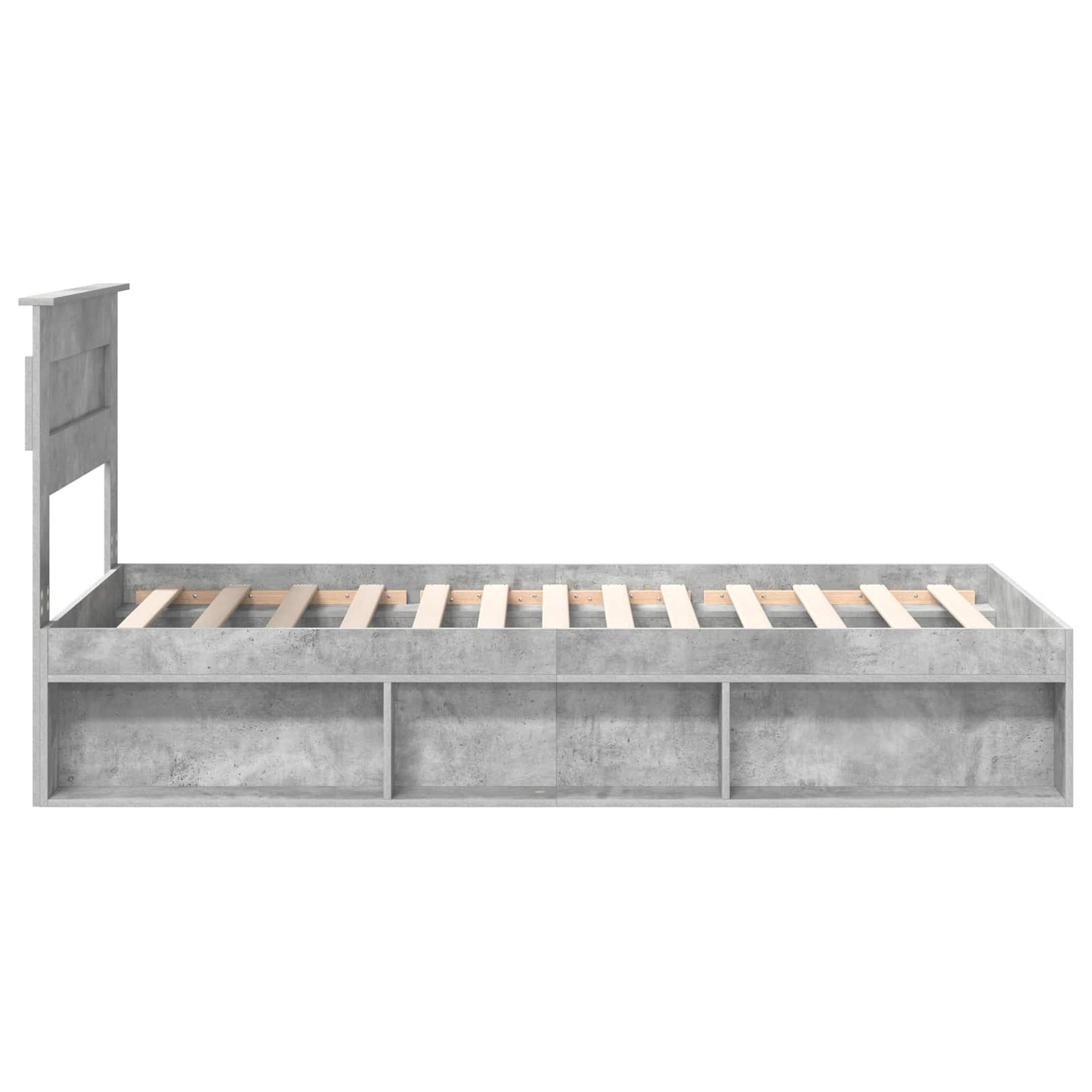 Struttura del letto Grigio Concretè 100 x 200 cm Pino massello | homemem39