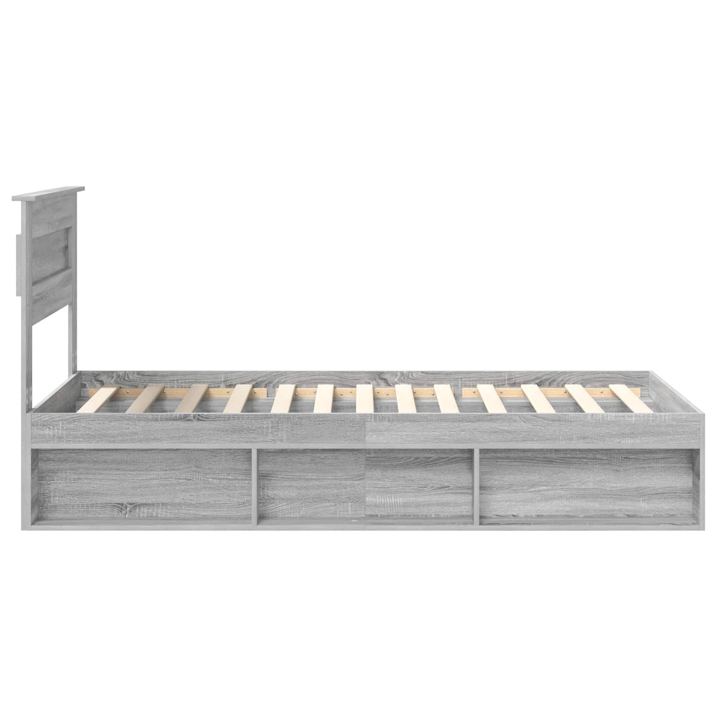 Struttura del letto Grigio Sonoma 100 x 200 cm Pino massello | homemem39