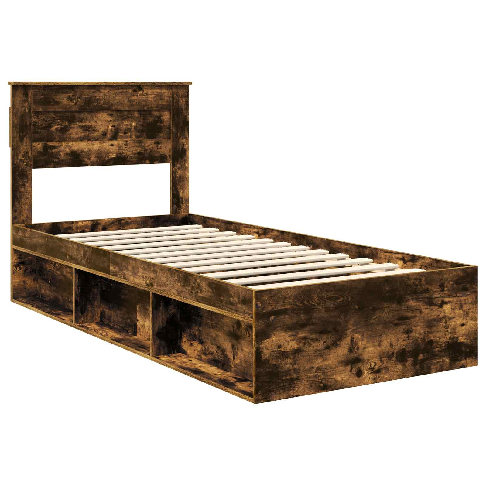 Struttura del letto Rovere fumé 90 x 190 cm Pino massello | homemem39