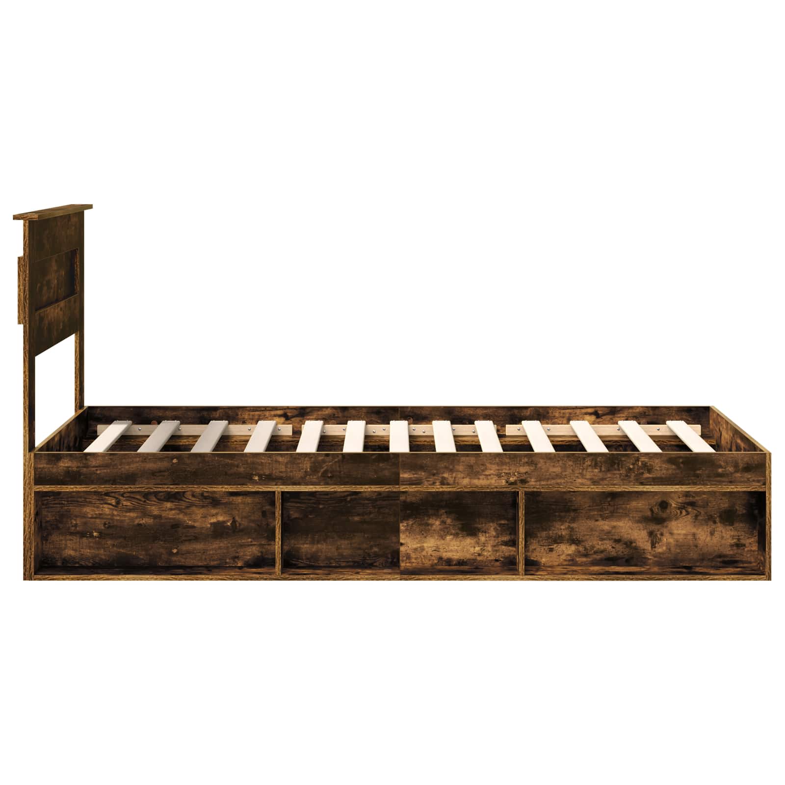 Struttura del letto Rovere fumé 90 x 190 cm Pino massello | homemem39