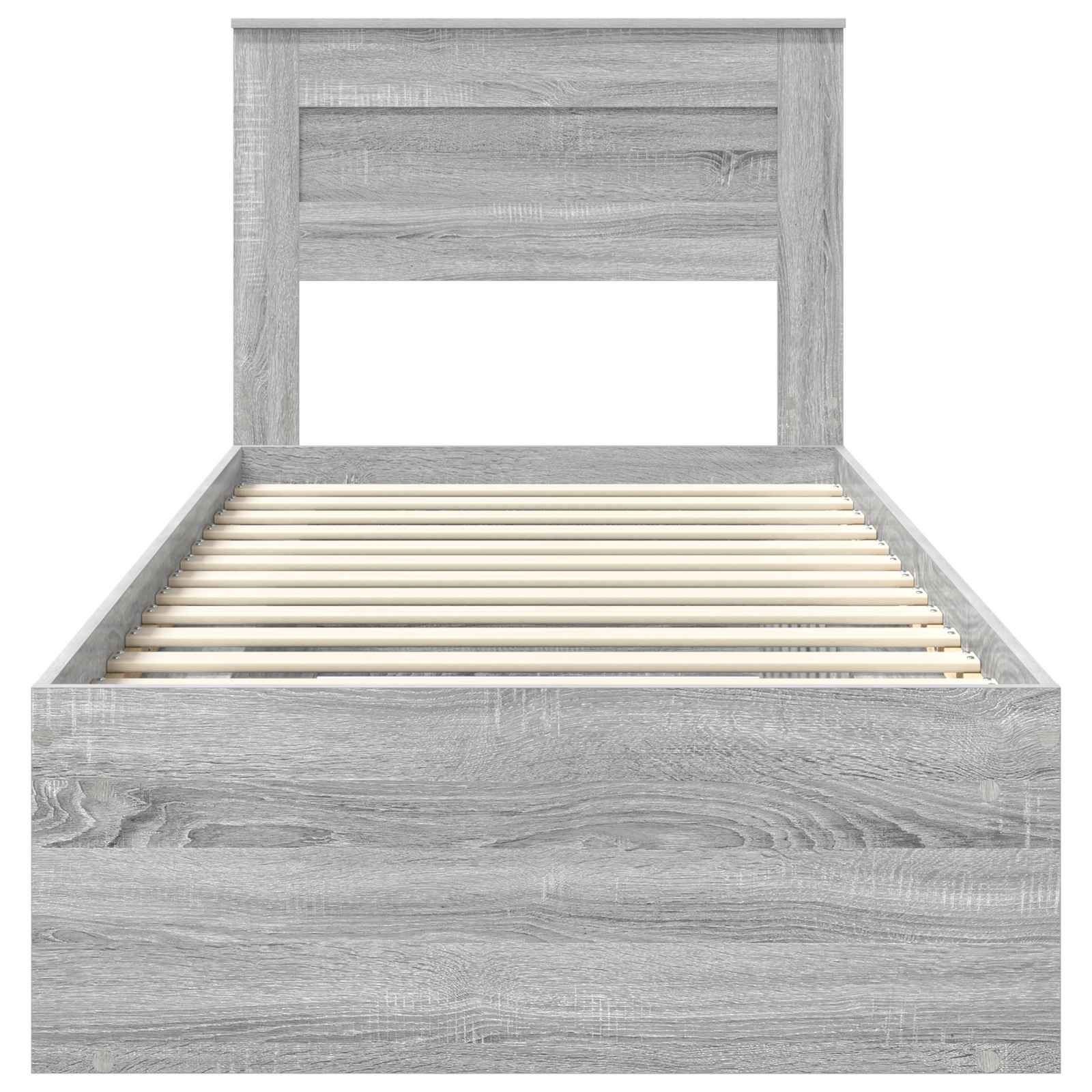 Struttura del letto Grigio Sonoma 90 x 200 cm Pino massello | homemem39