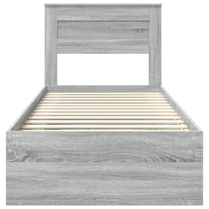 Struttura del letto Grigio Sonoma 90 x 200 cm Pino massello | homemem39