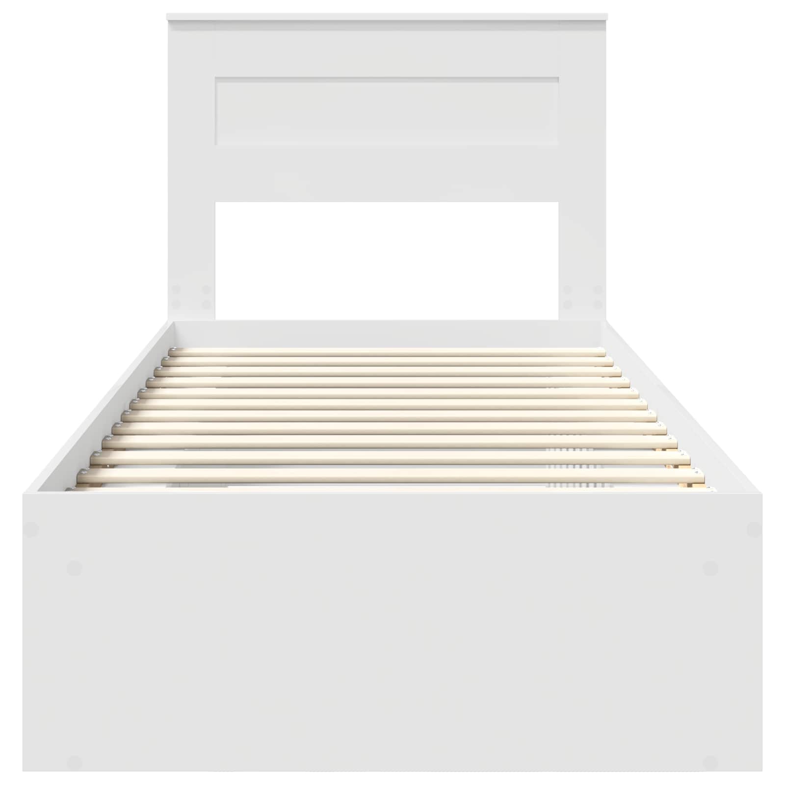 Struttura del letto Bianco 75 x 190 cm Pino massello | homemem39