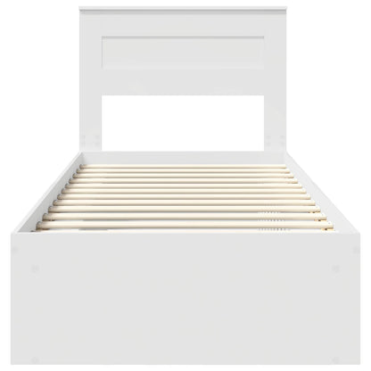 Struttura del letto Bianco 75 x 190 cm Pino massello | homemem39