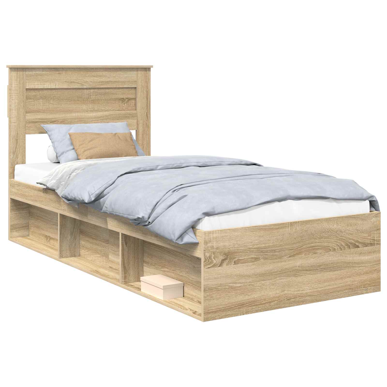 Struttura del letto Rovere Sonoma 75 x 190 cm Pino massello | homemem39