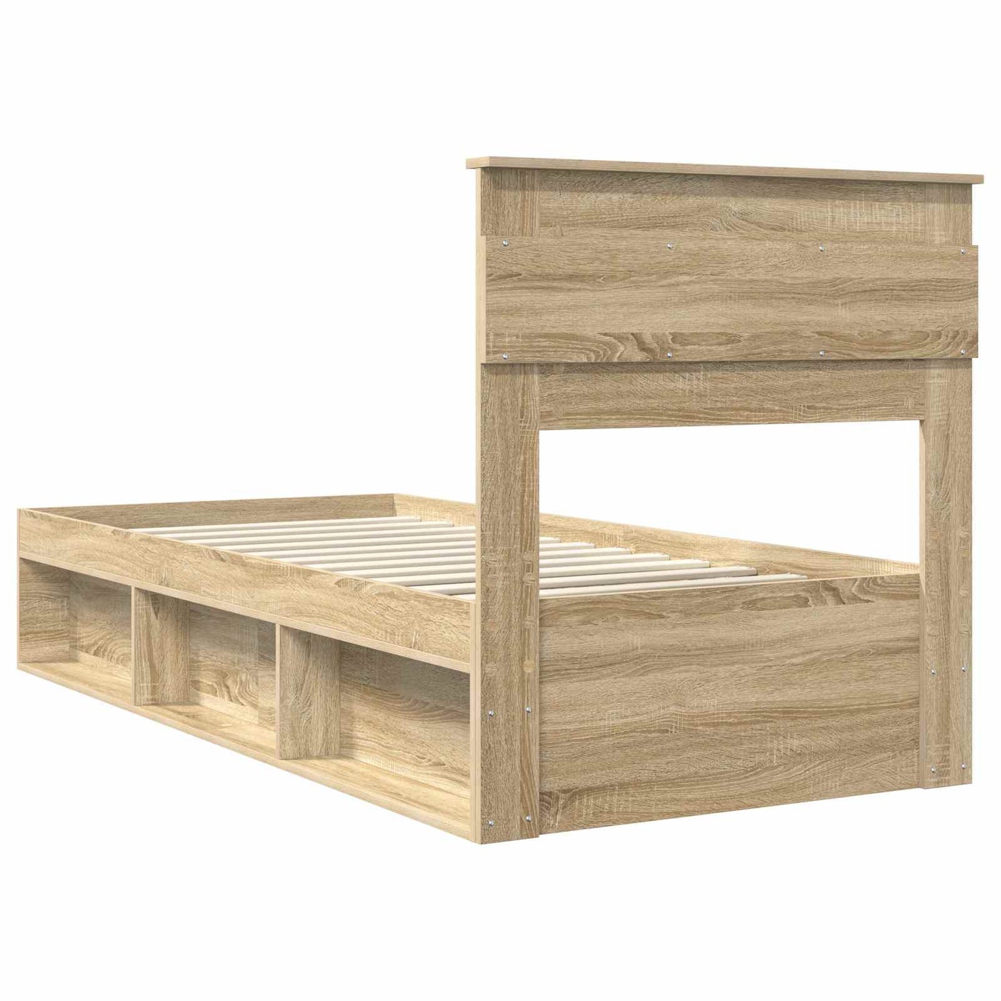 Struttura del letto Rovere Sonoma 75 x 190 cm Pino massello | homemem39