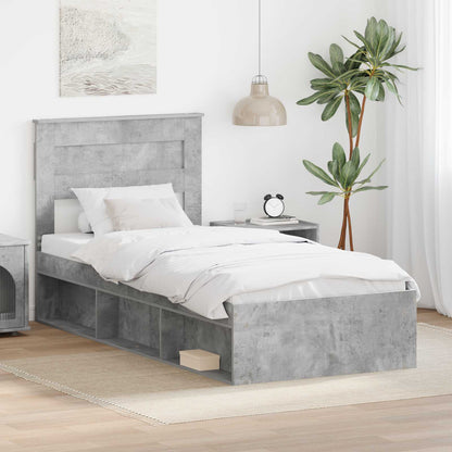 Struttura del letto Grigio Concretè 75 x 190 cm Pino massello | homemem39