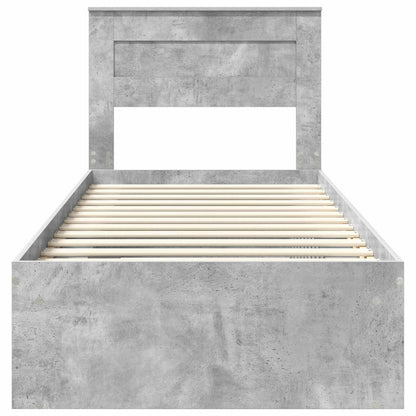 Struttura del letto Grigio Concretè 75 x 190 cm Pino massello | homemem39