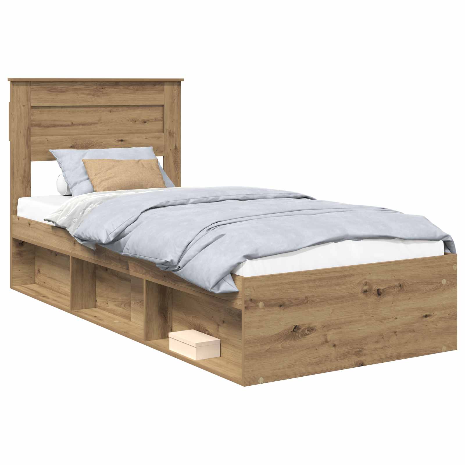 Struttura del letto con testiera Rovere Artigianale 75 x 190 cm | homemem39