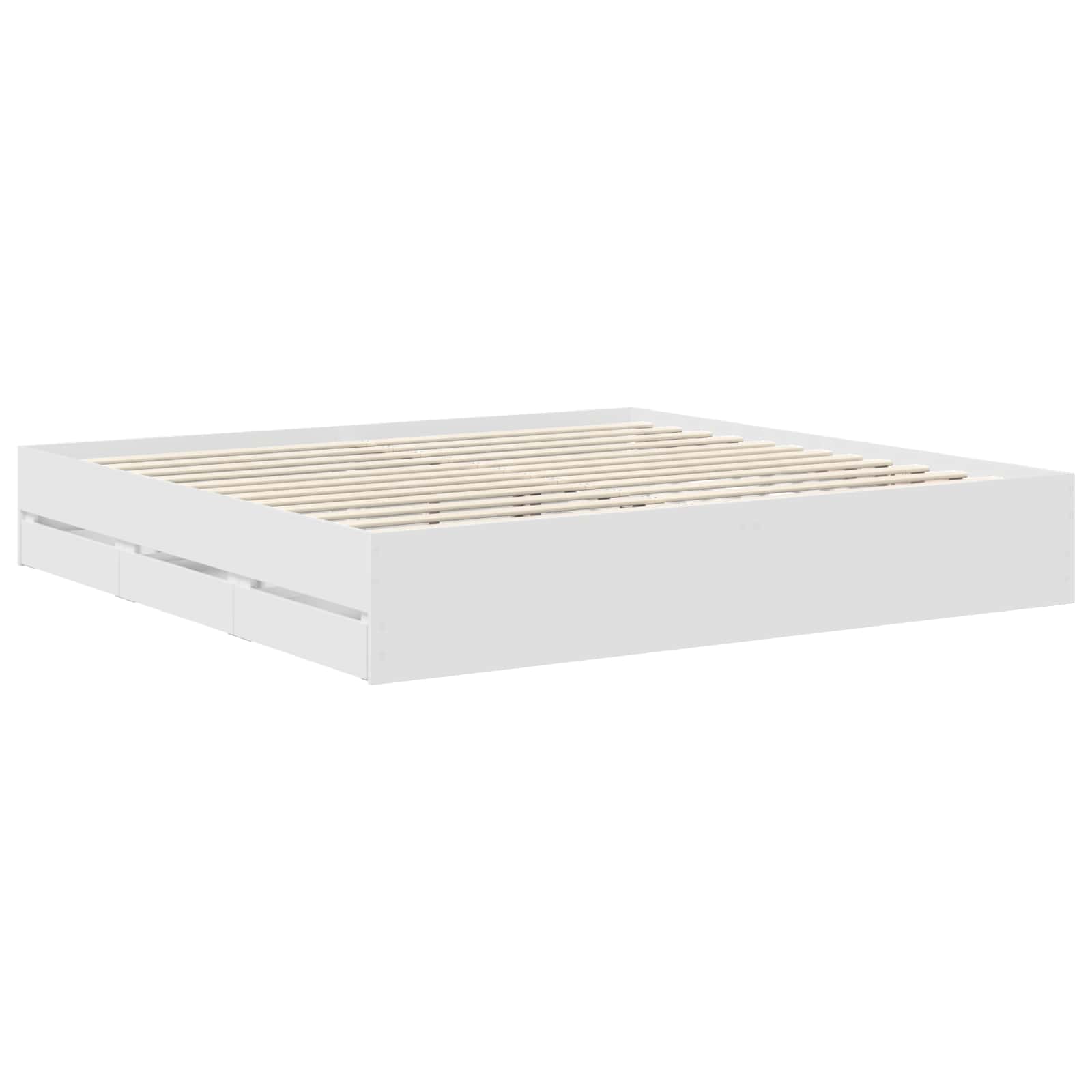 Struttura del letto Bianco 200 x 200 cm Legno Ingegnerizzato | homemem39