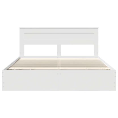Struttura del letto Bianco 200 x 200 cm Legno Ingegnerizzato | homemem39